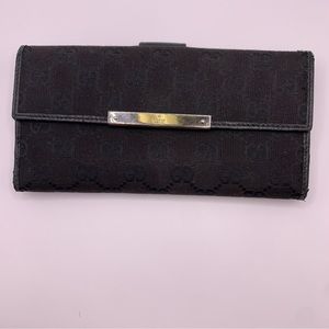 Gucci GG Canvas Flap Continental Wallet